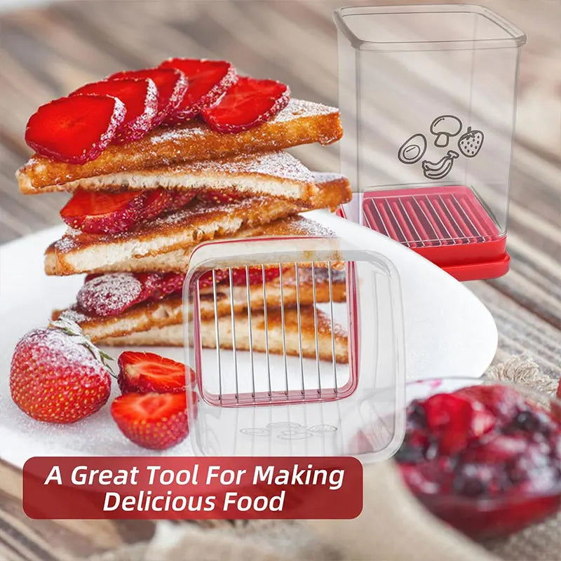 Fruit Speed Cup Slicer with Push Plate Egg Slicer Strawberry Banana Cutter Quickly Making Fruit Vegetable Salad Kitchen Gadget