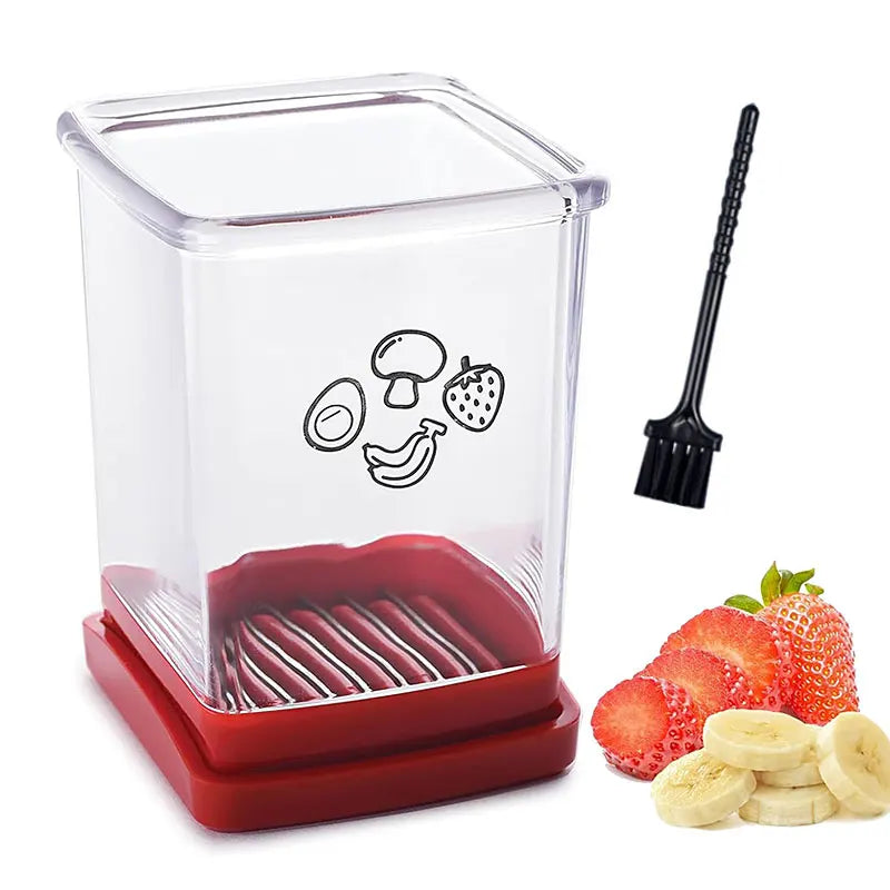 Fruit Speed Cup Slicer with Push Plate Egg Slicer Strawberry Banana Cutter Quickly Making Fruit Vegetable Salad Kitchen Gadget